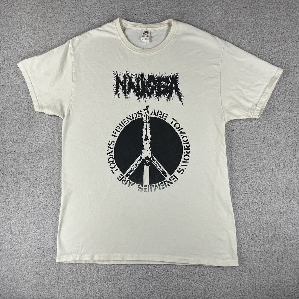 Vintage Nausea Shirt Mens M Band Hardcore Crust Punk 2000s Graphic Metal